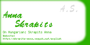 anna skrapits business card